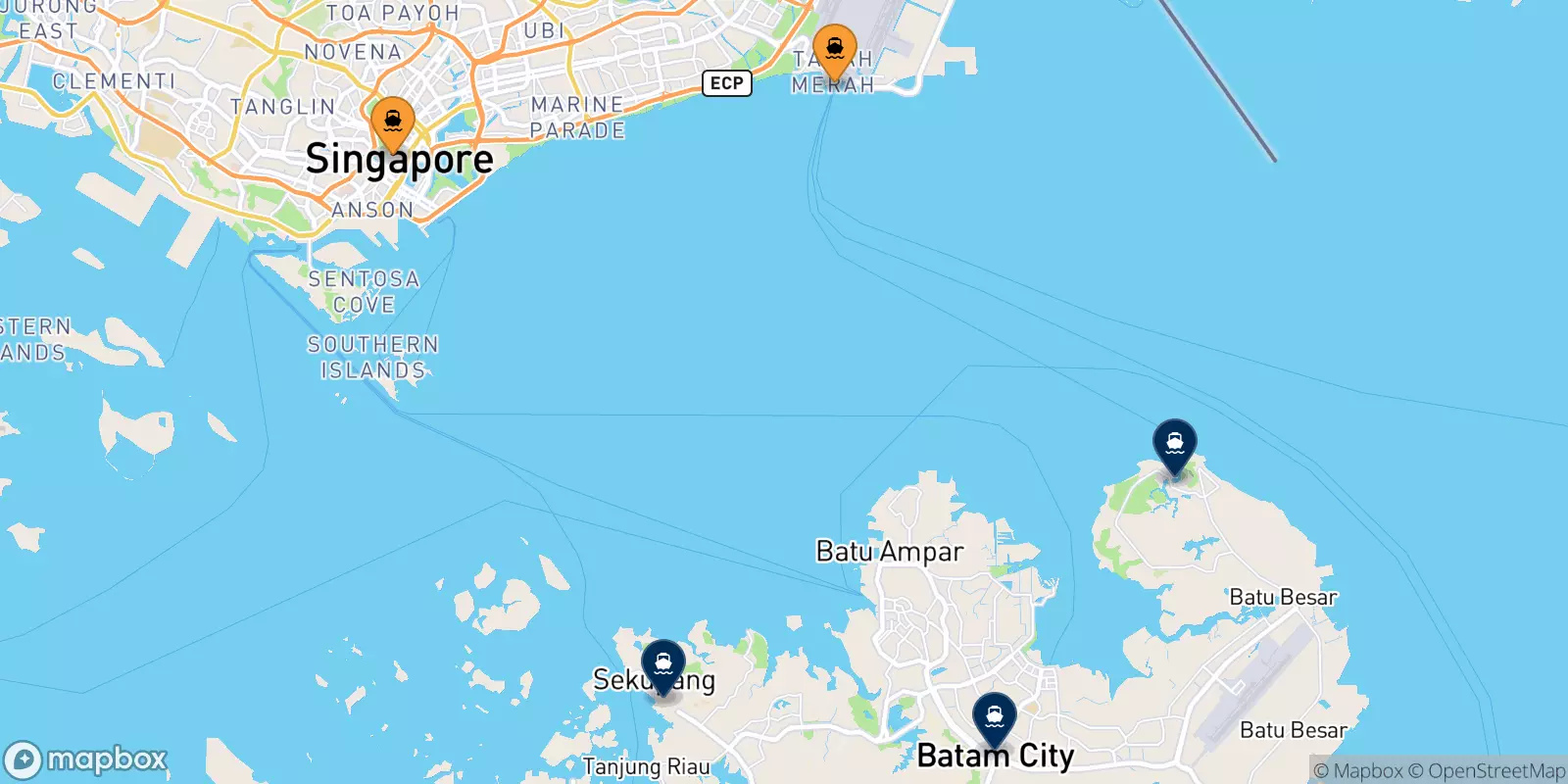 Ferry de Singapour per il Batam