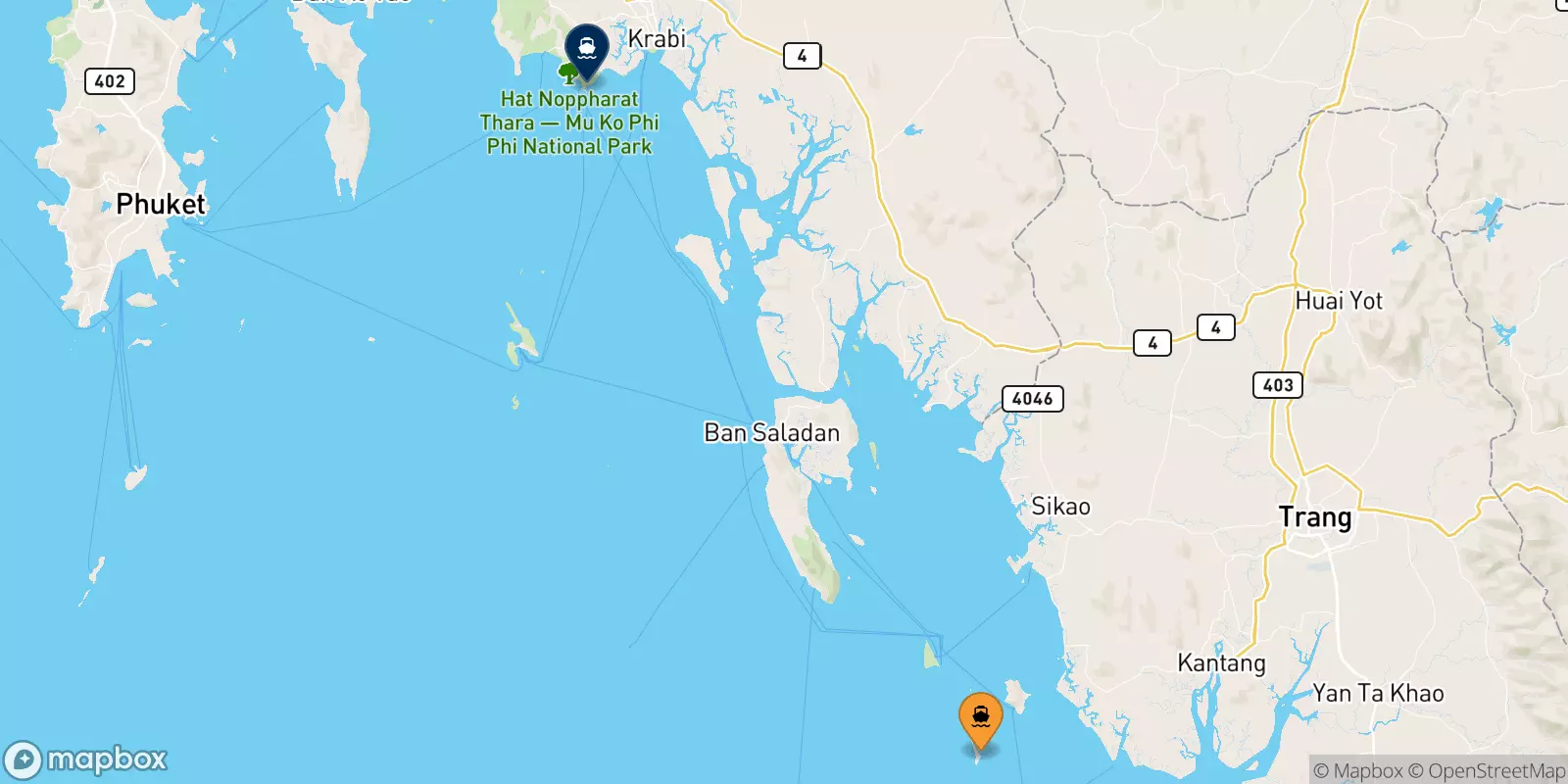 Ferry de Koh Kradan Beach pour East Railay Bay Beach Floating Pier