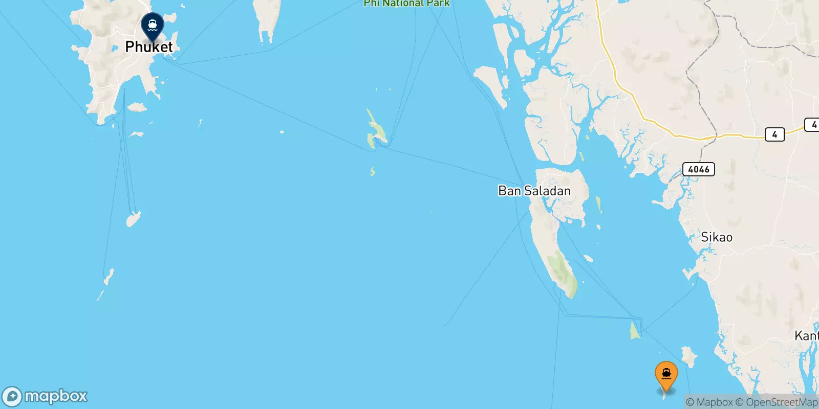 Ferry de Koh Kradan Beach pour Phuket (Rassada Pier)