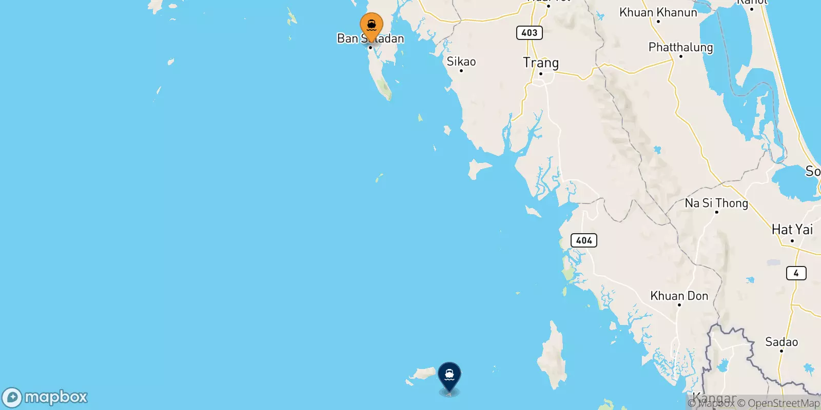 Ferry de Koh Lanta (Saladan Pier) pour Koh Lipe (Bundhaya Pier)