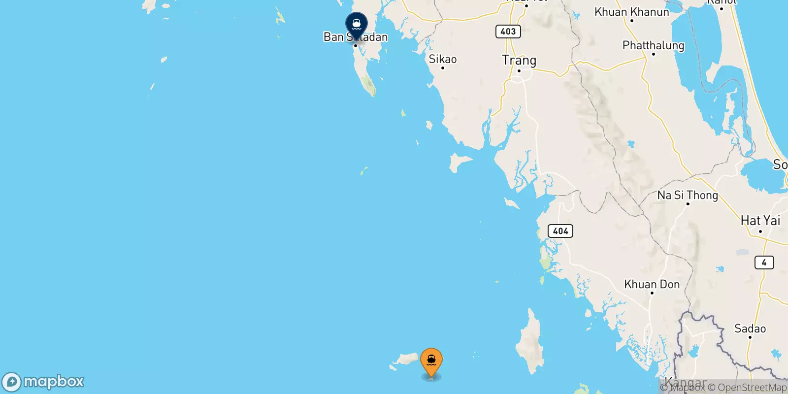 Ferry de Koh Lipe (Bundhaya Pier) pour Koh Lanta (Saladan Pier)