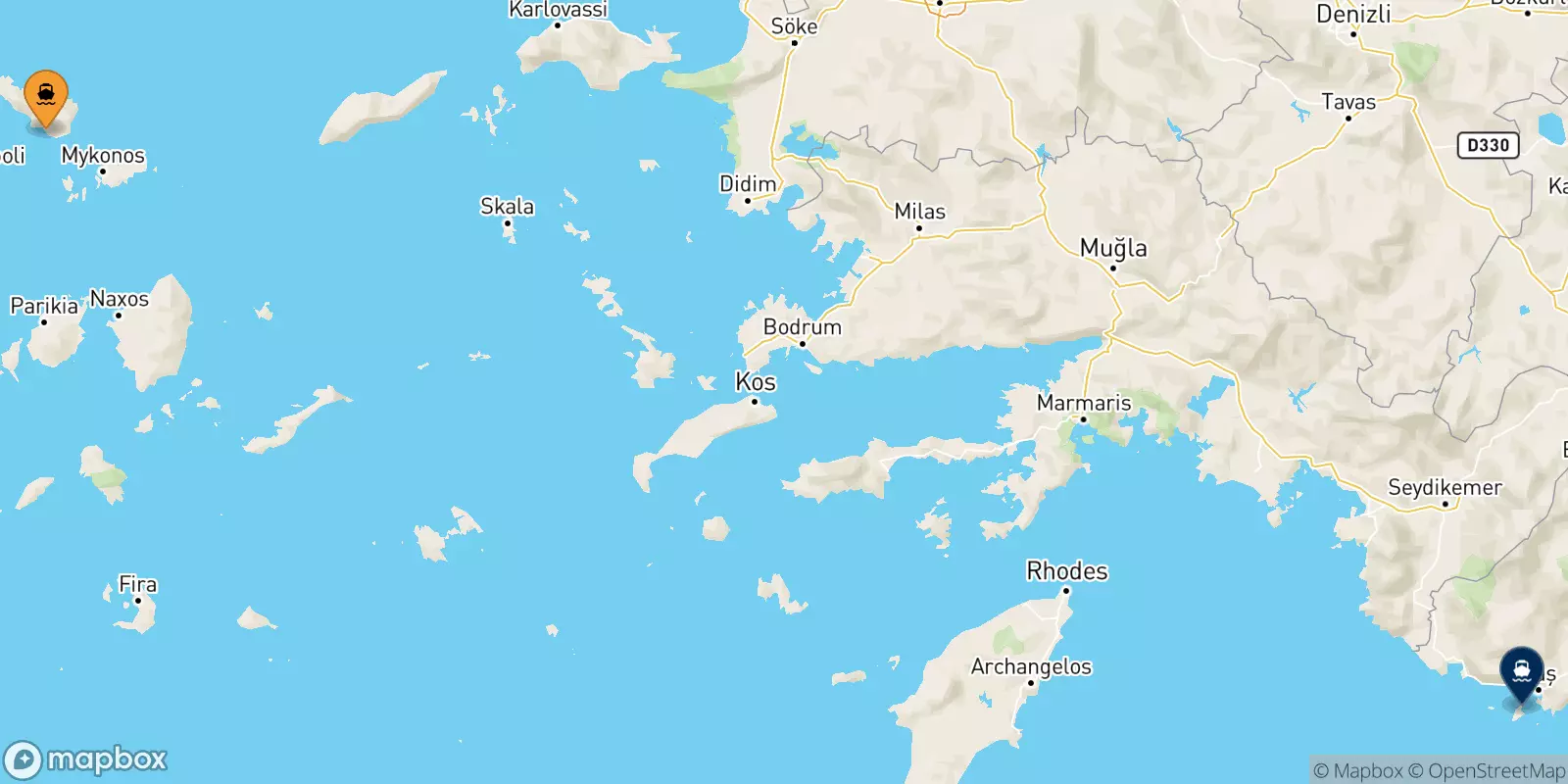 Ferry de Tinos pour Kastellórizo