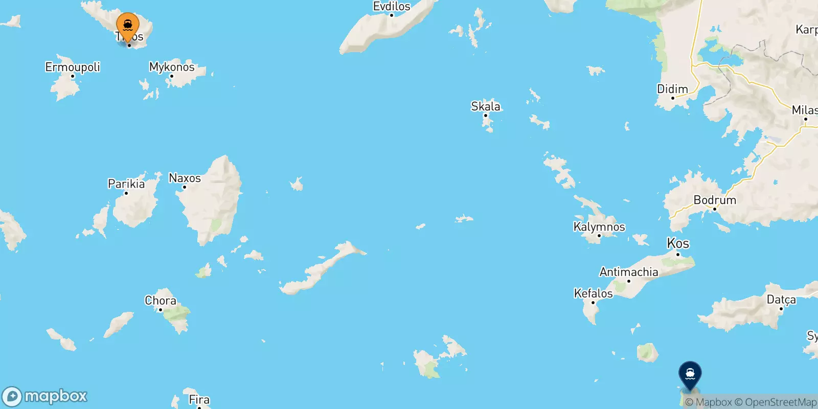 Ferry de Tinos pour Tilos Ferry de Tinos pour Tilos