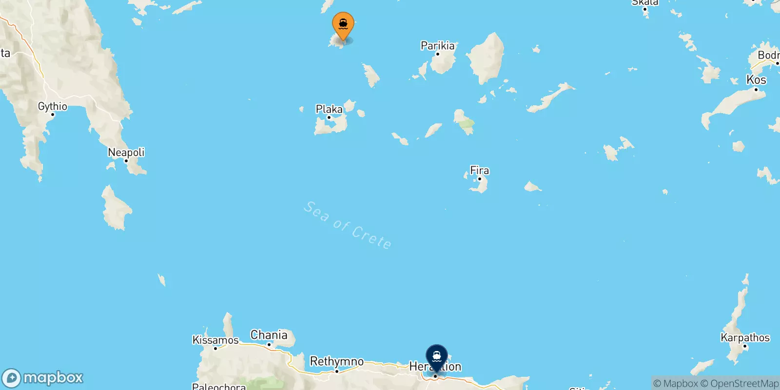 Ferry de Sérifos pour Héraklion