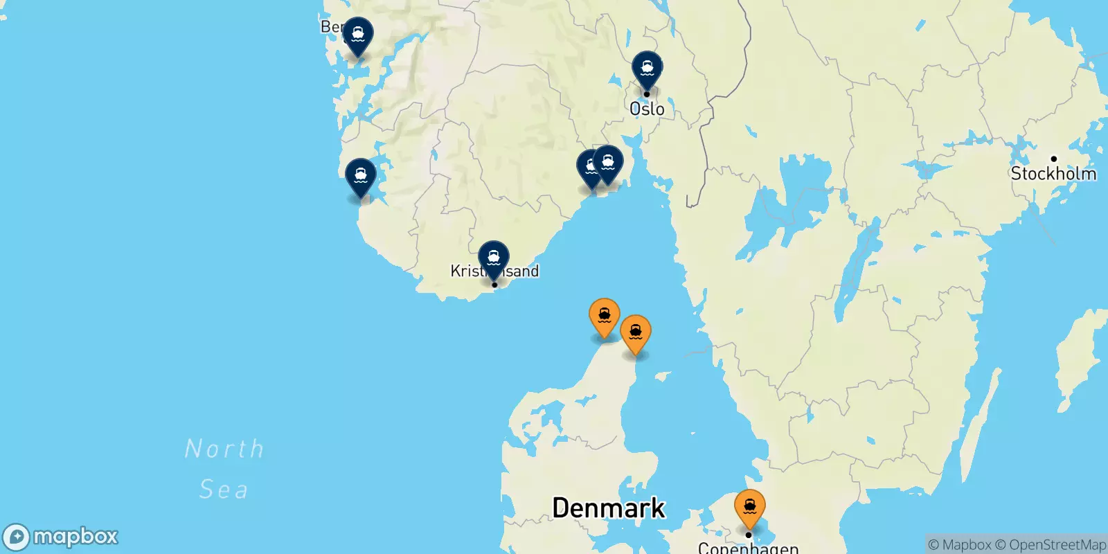 Ferry du Danemark pour la Norvège